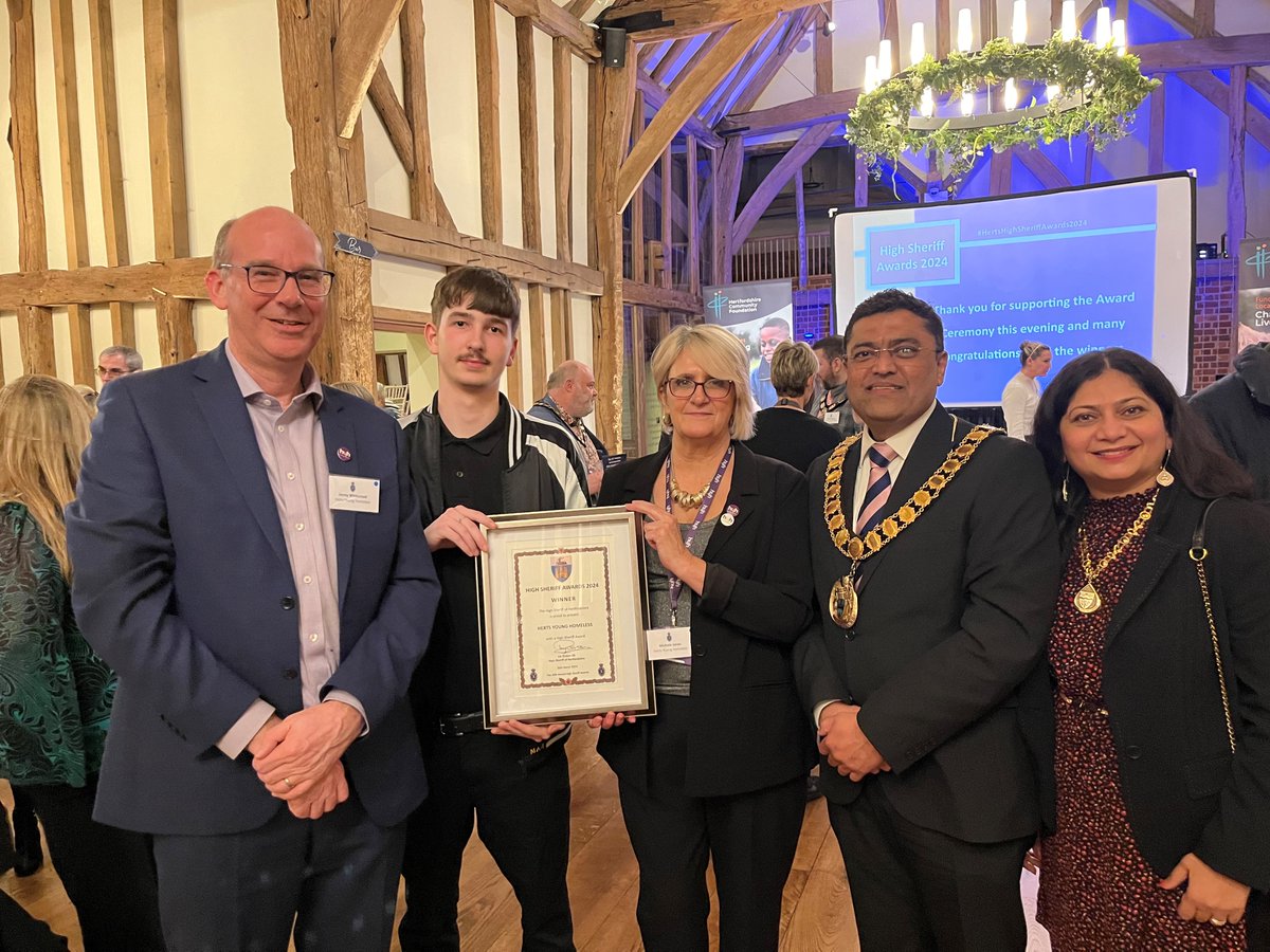 We have won a High Sheriff Award!✨ Thank you so much to the @HertsCommunityF and Liz Green, High Sheriff of Hertfordshire. We are delighted and proud to have our work with local young people and families recognised with this prestigious reward 💚 #HighSheriffAwards2024