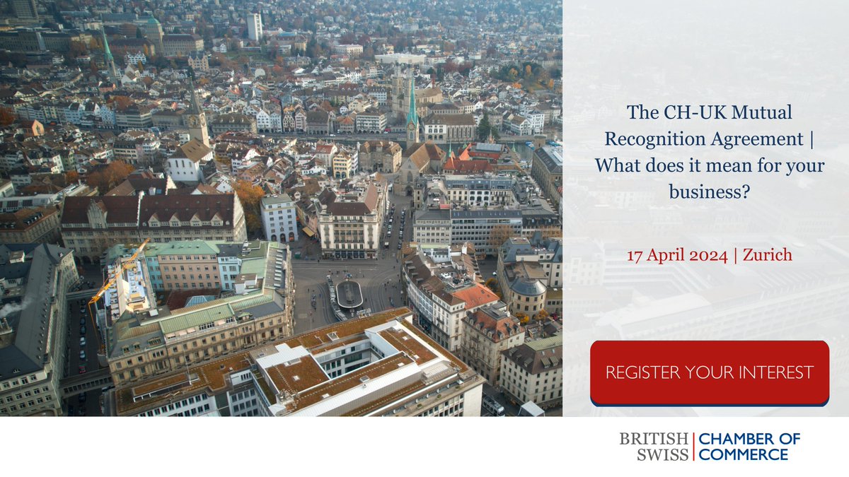 Join us for an insightful discussion on the UK-CH Mutual Recognition Agreement in financial services on 17 April in Zurich. 👉🏻Kindly indicate your interest on here: bit.ly/48H50jj