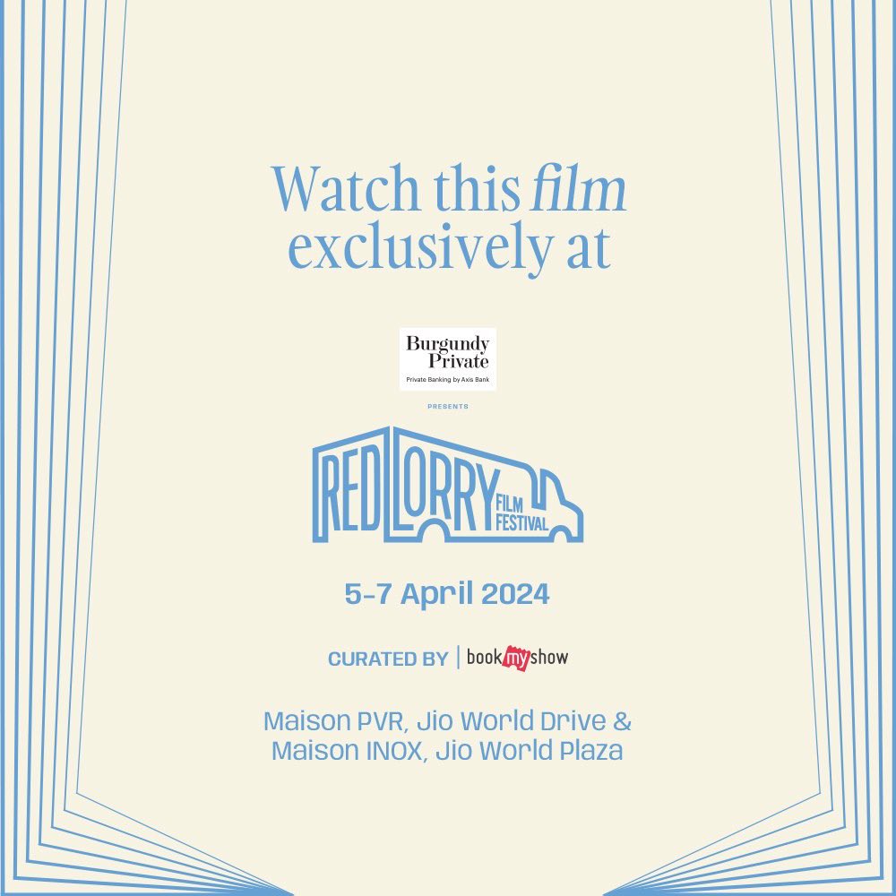 . @sabharwalatul's new film #Berlin premieres at the Red Lorry Film Festival. 5th-7th April, at Maison PVR, Jio World Drive and Maison Inox, Jio World Plaza, Mumbai. Tickets available on @bookmyshow. Ft. @Aparshakti @IshwakSingh @RahulBose1 @iKabirBedi & @anupria_goenka.