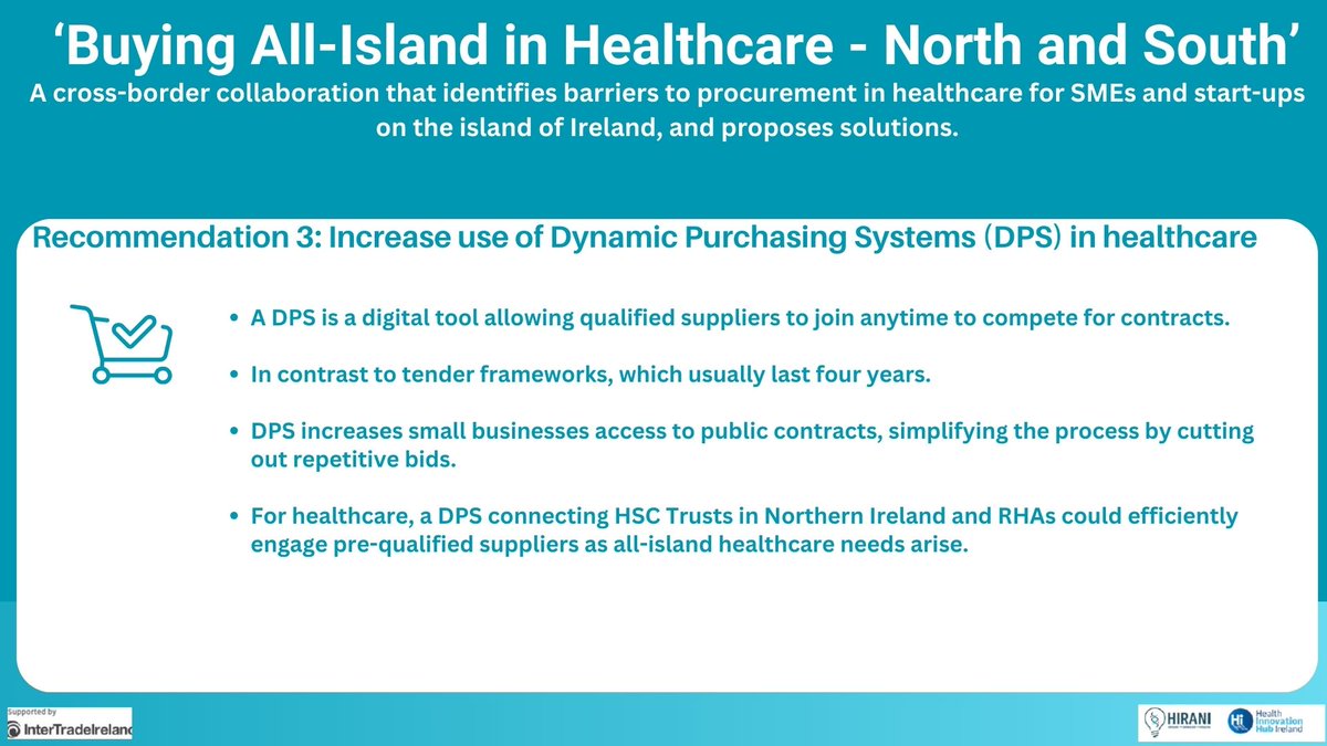 A DPS allows qualified suppliers to join at any time, providing healthcare organisations with access to a wide range of products from multiple suppliers. Rather than the current standard - closed frameworks lasting up to 4 yrs. This is the 3rd recommendation in this week's report