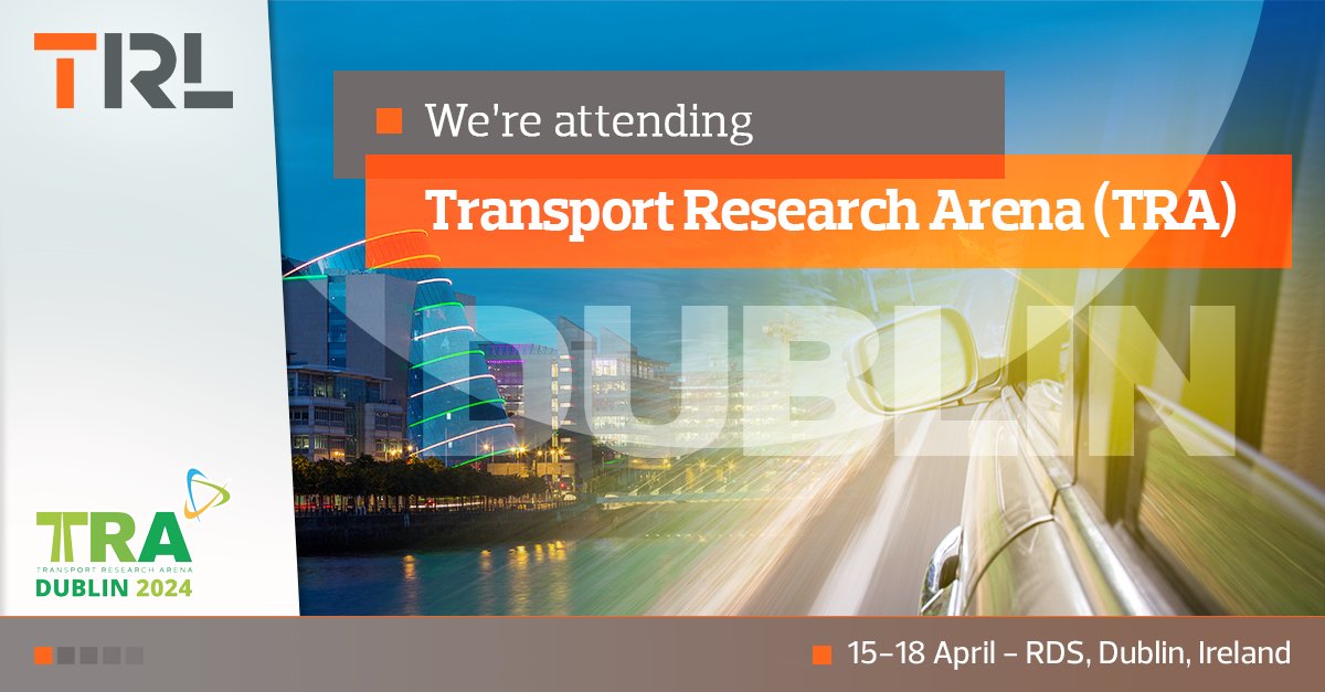 Members of the team are heading to #Dublin in April for the @TRA_Conference Taking place at the iconic @TheRDS venue, TRA covers all transport modes and aspects of mobility Heading to TRA? Drop us a DM to meet the team attending #TRA2024 for a coffee See you in #Ireland!