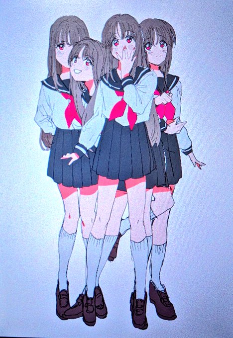 「4人の女性 学生服」のTwitter画像/イラスト(新着)｜4ページ目