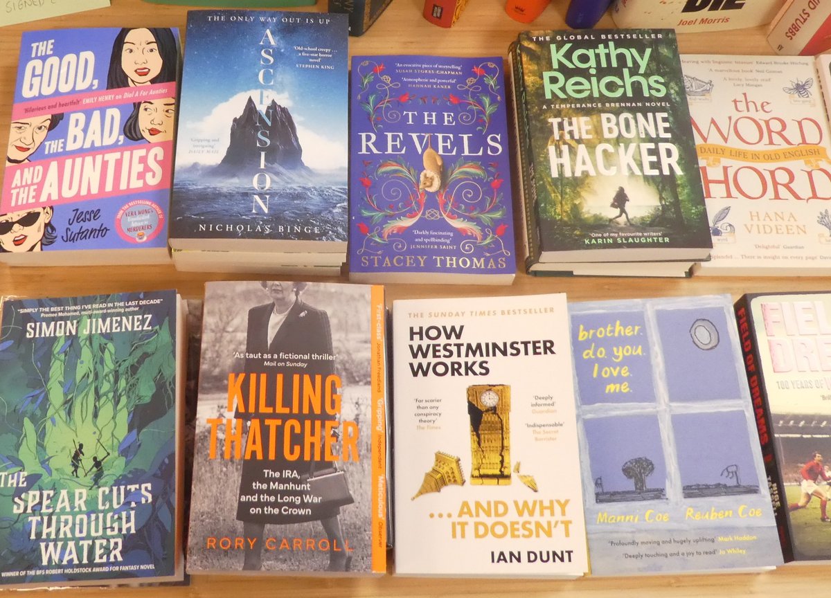 A selection of new books. I read How Westminster Works... from @IanDunt and brother do you love me from @ManniCoeWrites, now in paperback and books everyone should read. Plus fiction from @BingeWriting @KathyReichs Simon Jimenez @Staceyv_Thomas #ChooseBookshops