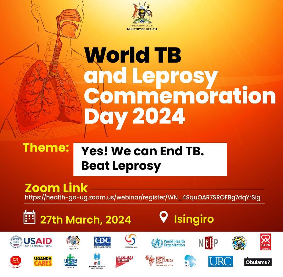 The World TB Day celebrations are happening today in Isingiro! Let's join hands to raise awareness and combat TB #MLI4HealthyLungs #YesWeCanEndTB