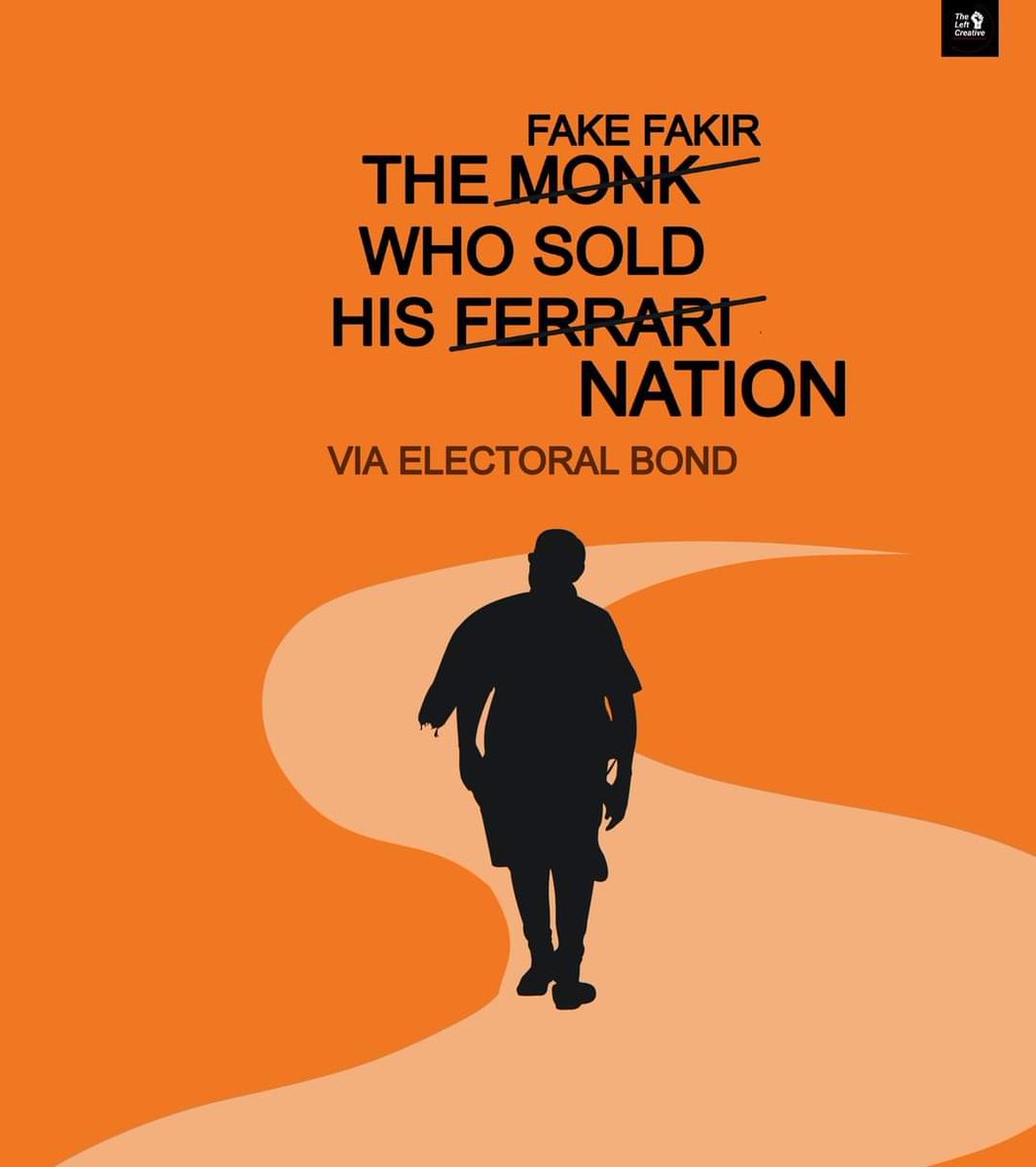 MayukhDuke's tweet image. Electoral Bond sirf jhanki hain,
PM Cares abhi baki hain.

The #ElectoralBond scheme was a scheme for extortion, blackmail, money laundering, Quid Pro Quo &amp;amp; Protection for those who paid.

Two more such schemes were #Demonetization &amp;amp; #PMCARES fund- details yet to come out.