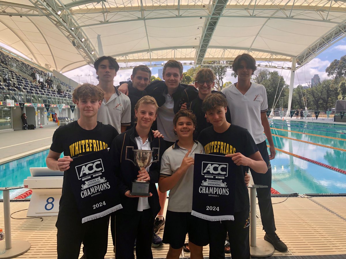 2ND PLACE : ACC SWIMMING

Congratulations to our swimmers and coaches for their outstanding achievement of securing second place in ACC Sports swimming! 🥈
Your unwavering commitment, teamwork and perseverance have set an exemplary standard. Go 'Friars!
#belong #believe #become