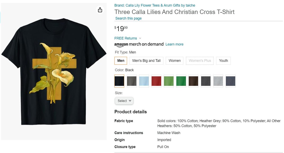 Amazon.com: Three Calla Lilies And Christian Cross #TShirt #taiche #eastergift #easter #eastergifts #eastergiftideas #gift #shopsmall #giftideas  #happyeaster #eastersunday #CallaLilies #ChristianCross
amazon.com/dp/B085XBZT31