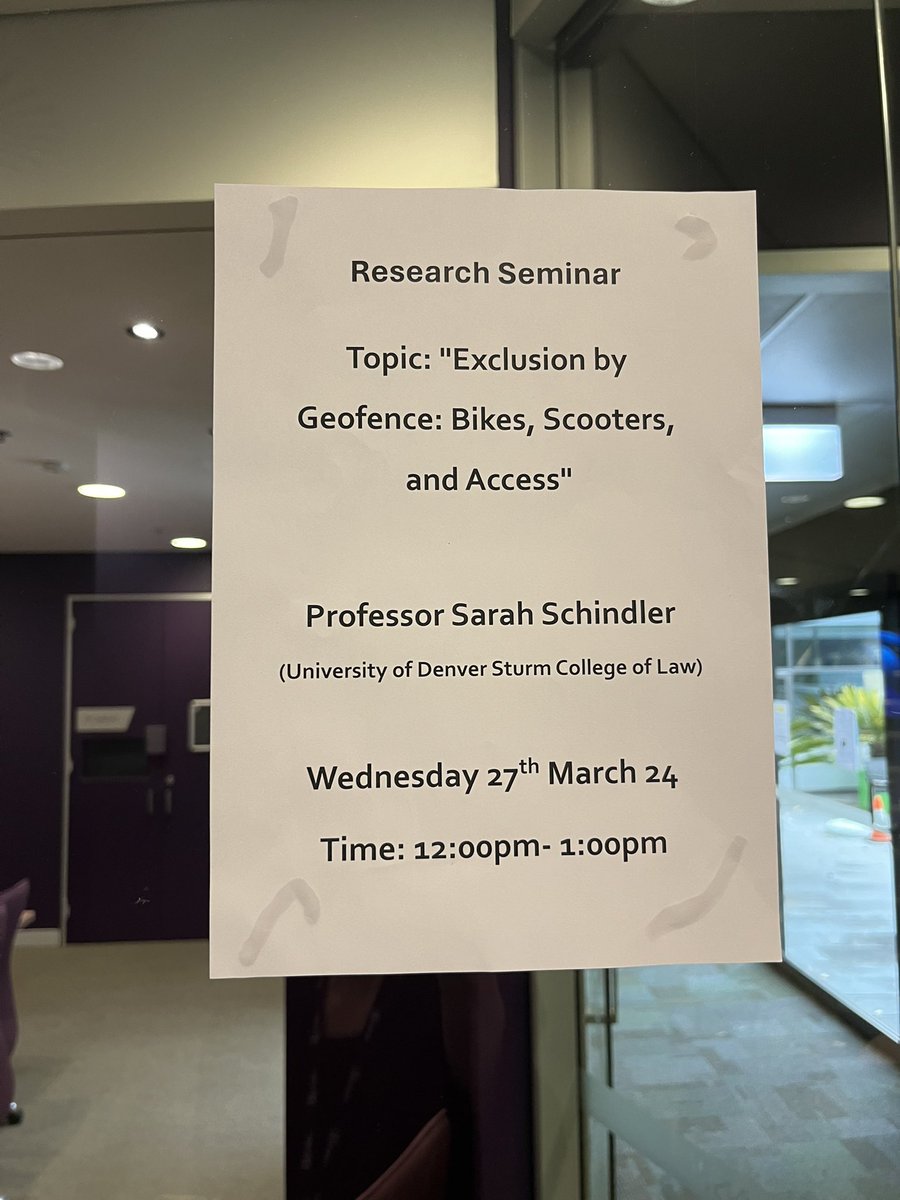 SBschindler's tweet photo. I had a great time talking about geofences and micromobility at @UNSWLaw today. Thanks for having me! https://t.co/1QL8vAdwoZ