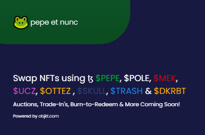 At PepeEtNunc.art, you can now buy and sell NFTs on the #tezos network using $DKRBT, a token created by the one and only <a href="/Darkfarms1/">Darkfarms㊙️</a> 

Do you DKRBT?