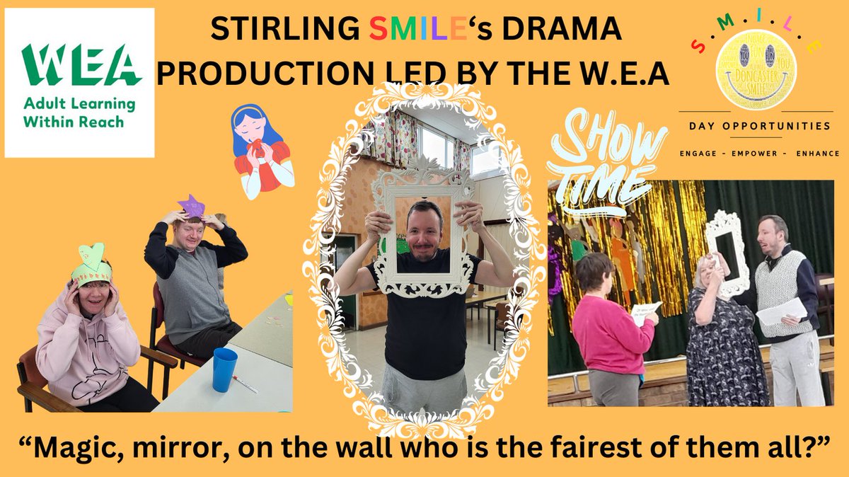 #Stirling #SMILE had a final practice ready for the grand finale performance of #SnowWhite led by @WEAdulted. @DoncasterDamian #watchthisspace #adulteducation @smizz