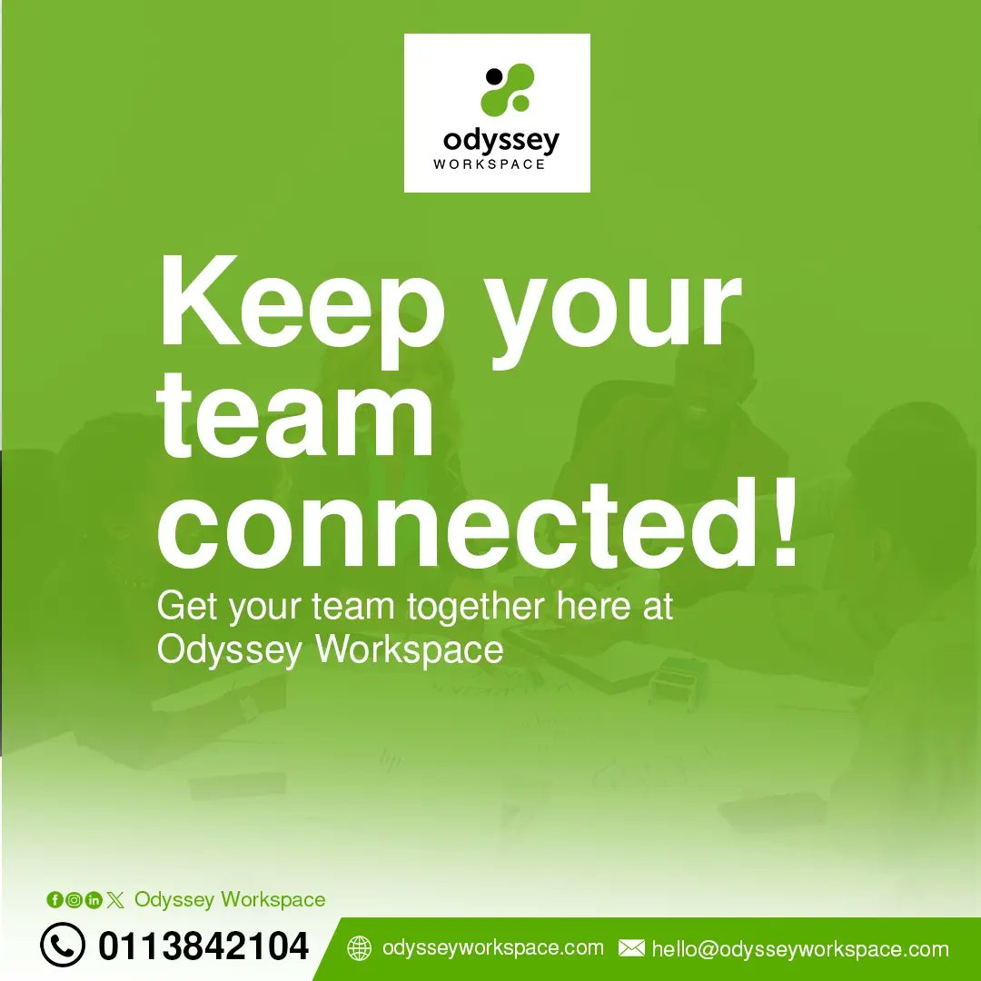 Odysseywork_ke's tweet image. Stay connected, stay productive! 💼 Join us at Odyssey Workspace and discover new ways to keep your team cohesive and engaged. Together, let's unlock the full potential of remote collaboration.
 #TeamConnectivity #WorkspaceCommunity #OdysseyWorkspace #JoinUs #RemoteCollaboration