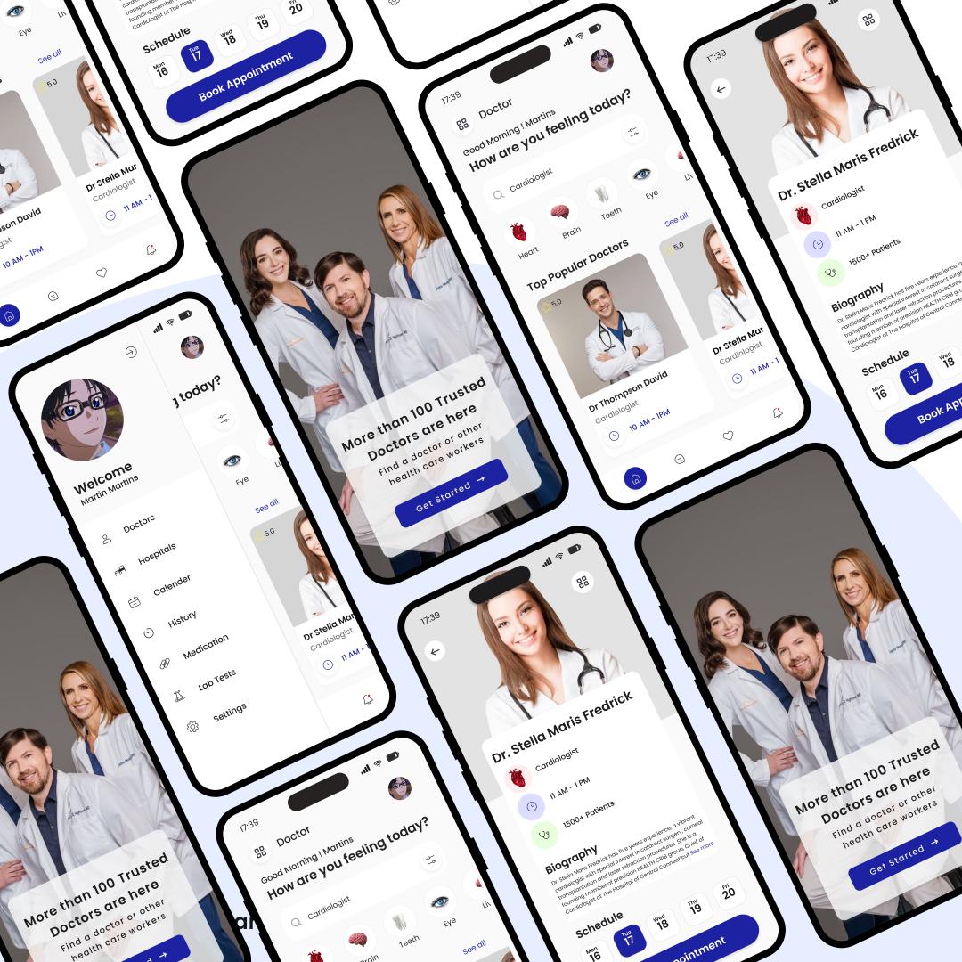 martin_martx's tweet image. Hello Everyone✨️

Here&apos;s a UI design of a Med App.
Tell me what you think on the comment section?
Follow @_martins.gram for more UI inspirations
TAKE CARE OF YOUR HEALTH
#HealthTech #MedTechDesign #HealthcareUI #MedicalAppDesign #PatientCare #HealthUX #DigitalHealth