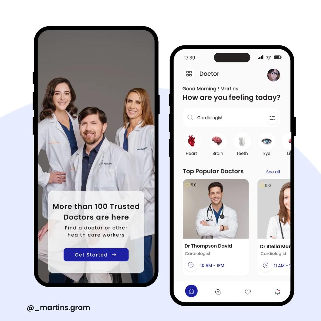 martin_martx's tweet image. Hello Everyone✨️

Here&apos;s a UI design of a Med App.
Tell me what you think on the comment section?
Follow @_martins.gram for more UI inspirations
TAKE CARE OF YOUR HEALTH
#HealthTech #MedTechDesign #HealthcareUI #MedicalAppDesign #PatientCare #HealthUX #DigitalHealth
