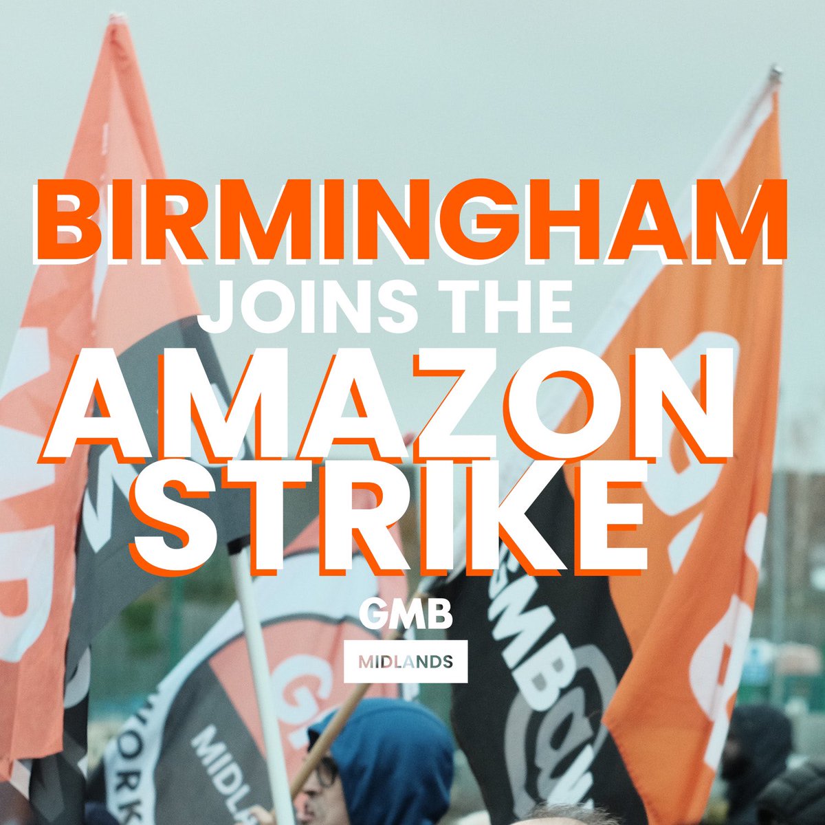 Today workers in Birmingham are joining the Amazon strike. Pressure is building. Amazon workers won’t be beaten. £15 and union rights now.