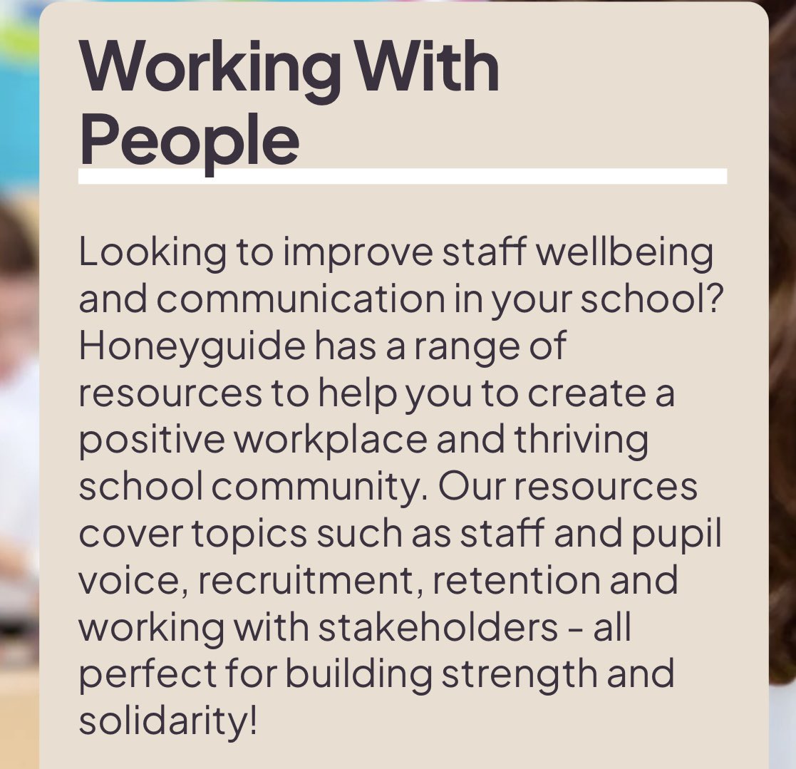 Working with people & developing those relationships has always been important, but it’s now more essential than ever. Have a look to see how we can support you to develop those around you & build a collaborative team. honeyguide-sls.co.uk/areas/working-…

#cpd #developingothers #edutwitter