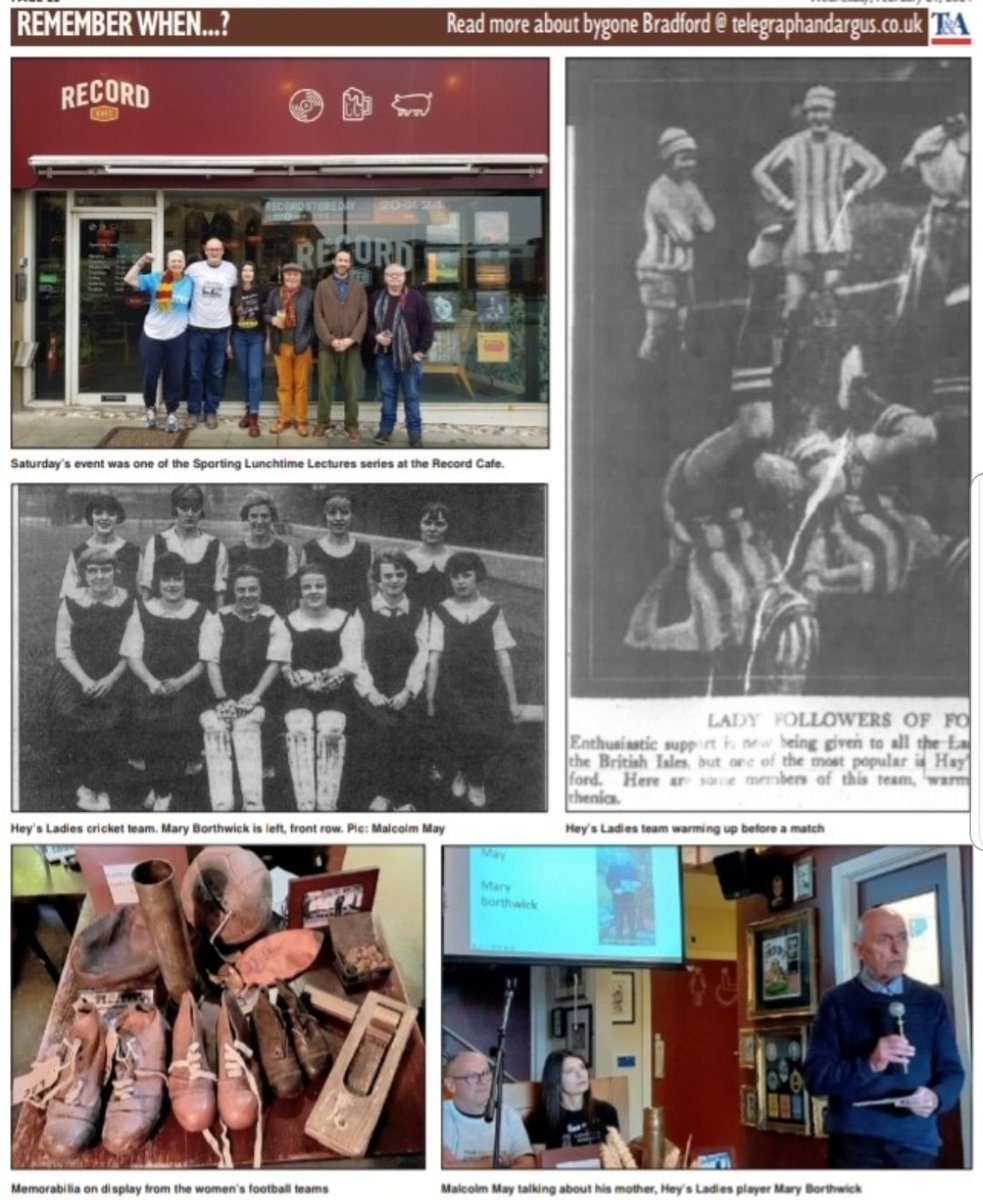 Superb Video Talk in #Bradford with 85 Yr old Malcolm May sharing his mum's memories of #DickKerrLadies + #HeysBrewery cricket + football 😊 @davidpendleton0 @BreweryHeys @TheRecordCafe @justaballgame @eehbahmum @EmmaC_TandA @footballandwar ⚽️sportinglunchtimelectures.substack.com/p/womens-footb…⚽️