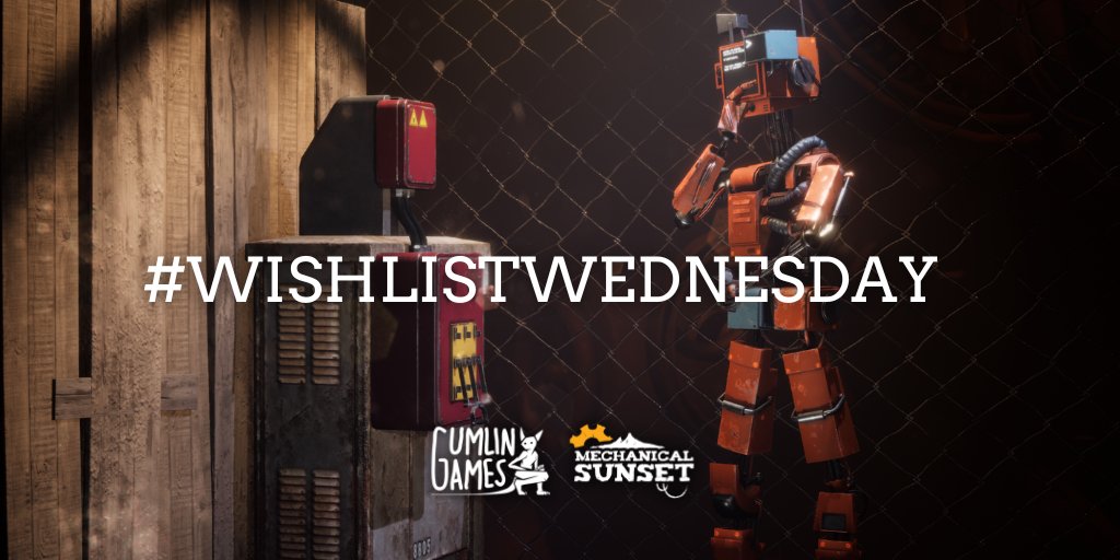 Happy #WishlistWednesday Gumlins!

Why don't you show us what you're working on?

⚙️ Show your game in the replies!
⚙️ Retweet &amp; Like to spread the word!
⚙️ Check out Mechanical Sunset on Steam: buff.ly/3K6pcRw 

Follow @gumlingames for more!
#IndieDev #GameDev