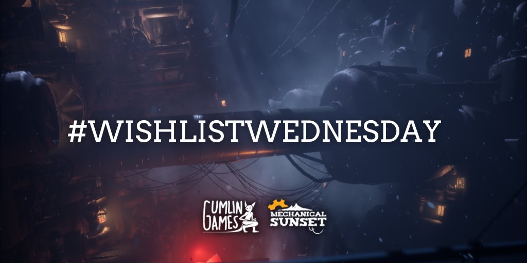 Happy #WishlistWednesday Gumlins!

Why don't you show us what you're working on?

⚙️ Show your game in the replies!
⚙️ Retweet &amp; Like to spread the word!
⚙️ Check out Mechanical Sunset on Steam: buff.ly/3K6pcRw 

Follow @gumlingames for more!
#IndieDev #GameDev