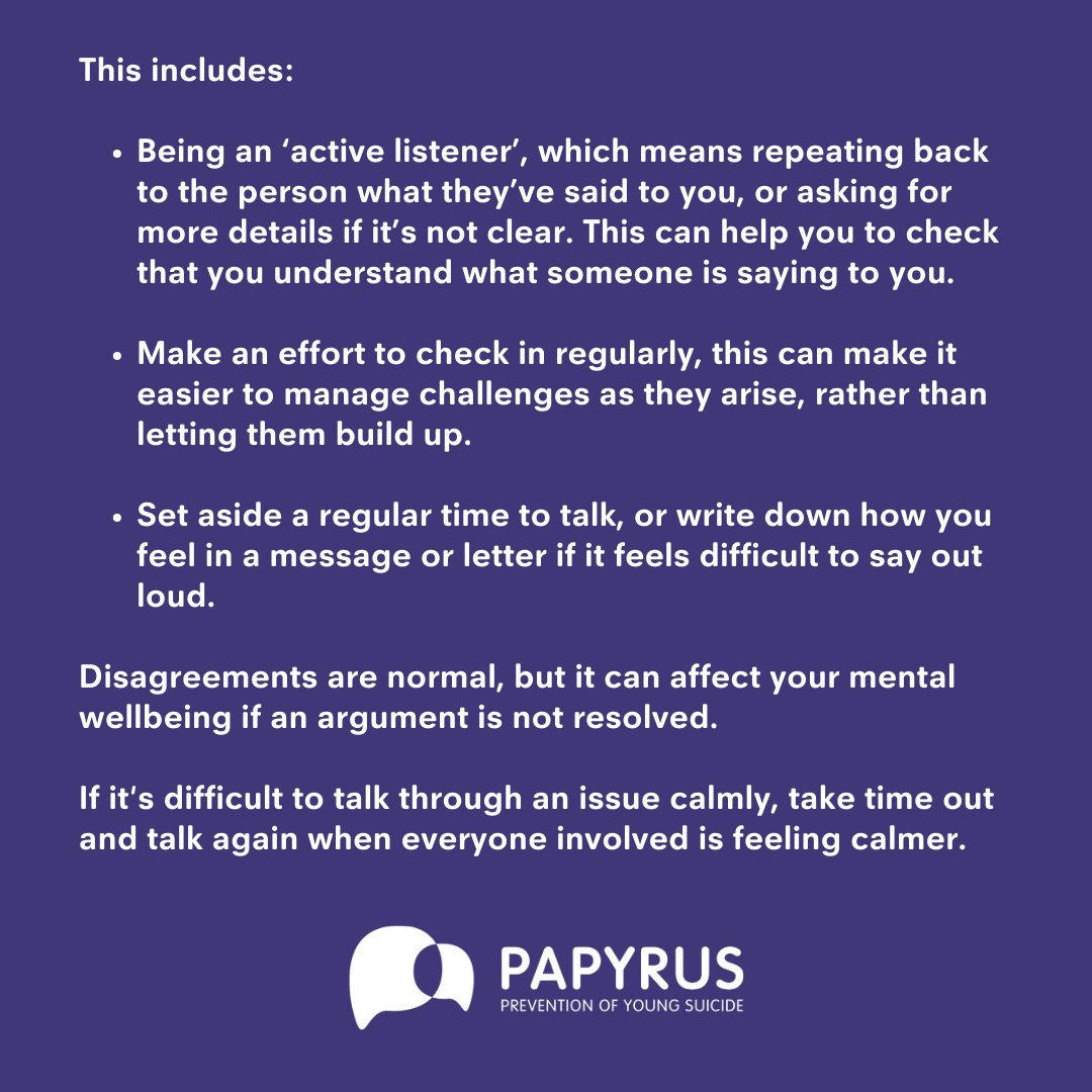 Relationships can be one of the most important aspects of our lives, on #HOPELINE247 we often hear from individuals that may be struggling with a relationship breakdown, it's important to remember that support and advice is out there.💜

#SuicidePrevention  #Support #WeArePAPYRUS