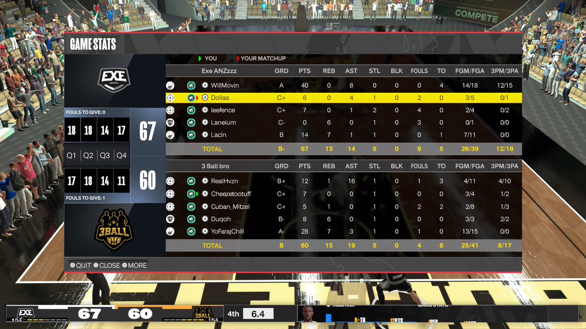 3ball vs exe HOF league final 3-2 <a href="/HOFWorld2K/">HOF World</a> <a href="/HOFLeague2K/">HOF League</a>