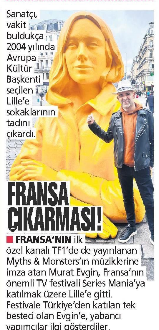 Türk Basınına teşekkürler🙏
Thanks to Turkish Newspapers 🙏

Fransa’nın önemli tv festivali Series Manisa’ya katılmamı sizlere ulaştıran gazetelerimize ve müziğime ilgi gösteren yurtdışındaki yapım şirketlerine teşekkür ederim. SERIES MANIA #seriesmania

#composer #compositor