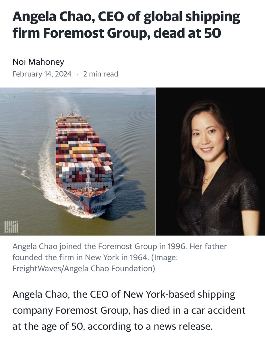 OmniMemecoins's tweet image. Look who was the #CEO of #Foremost the company that owns #TheDali ship that crashed into the #baltimorebridge 

Funny how all these things keep connecting..