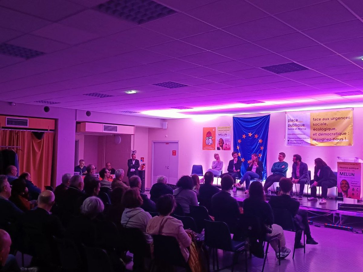 ps_melun's tweet photo. Lundi à #Melun avait lieu la réunion publique de lancement de campagne @PSseineetmarne et @PlacePublique77 des #electionseuropeennes2024 en #sm77. Présentation de 4 candidat-e-s et du programme pour #RéveillerLEurope avec la liste @rglucks1 ! https://t.co/LzAVtYquaK