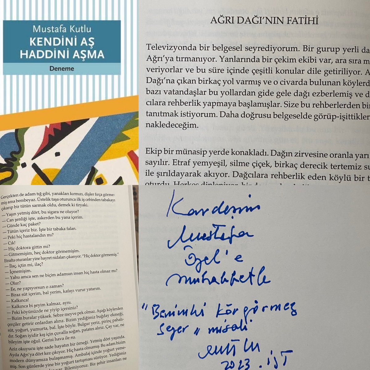 Hastalık nedir bilmez Ağrı Dağı’nın fatihi Bal ve yoğurt ile mikropları ezer Erzincanlı bilge de haddini aşmadan En derin hakikati “görmeden sezer”. ⁦@DergahYay⁩