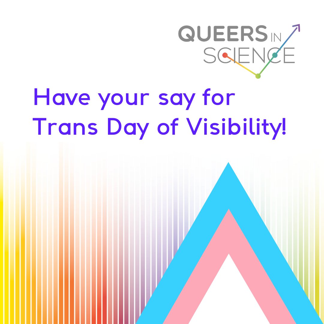 Mar 31 is Trans Day of Visibility: to celebrate & recognise trans & gender diverse experiences & achievements. We want to share your thoughts, stories, perspectives, & experiences on anything related to being trans & gender diverse in STEMM! 🏳️‍⚧️ Tell us: forms.gle/rUsCiXTTZkJoQr…
