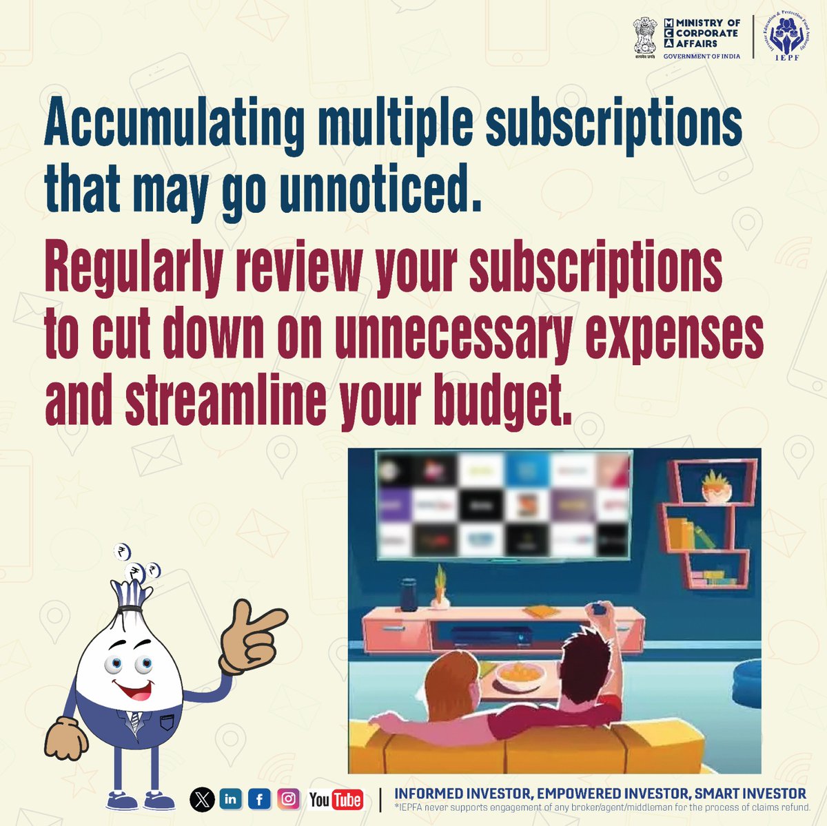 authorityiepf's tweet photo. Unseen subscriptions eating away at your budget? Time for a financial check-up! Regularly review your expenses to cut down on unnecessary costs and keep your finances on track.
#MidweekTip #FinancialPlanning