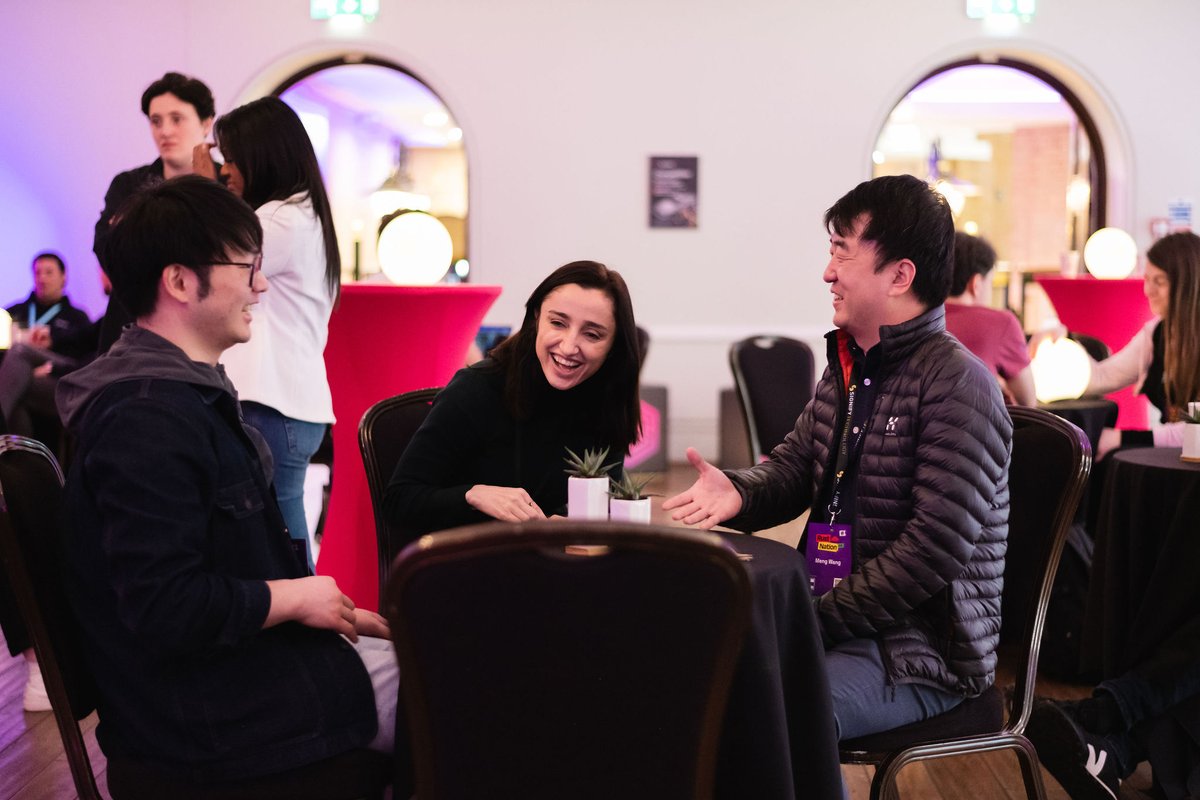 LizzieJHolmes's tweet photo. Thinking back to our first ever conference as a @SurrealDB team @RustNationUK - a year ago today - my goodness a lot has happened since then!! 🌱🦀🚀

Great to have two of our #WomeninRust community at the conf this year @dr_c_morton & @faithaselby plus our engineering intern @raphaeldarley

 #rustnationuk #surrealdb