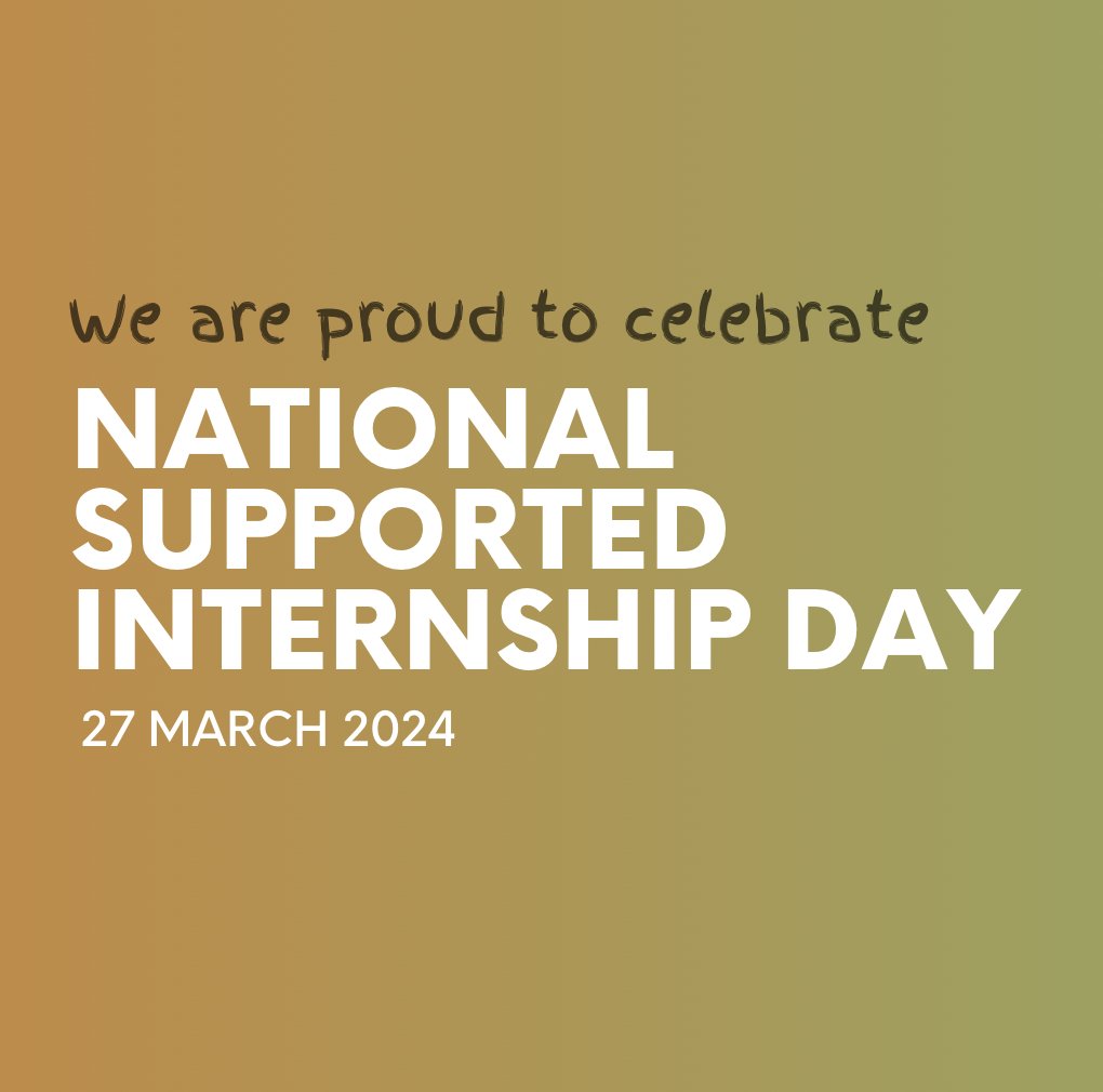 📢Today is #NationalSupportedInternshipDay! 🟠Supported Internships are work-based study programmes for young adults with learning disabilities or #autism that increase employability. We are celebrating with @Internship_Work @NDTicentral and @base_tweets