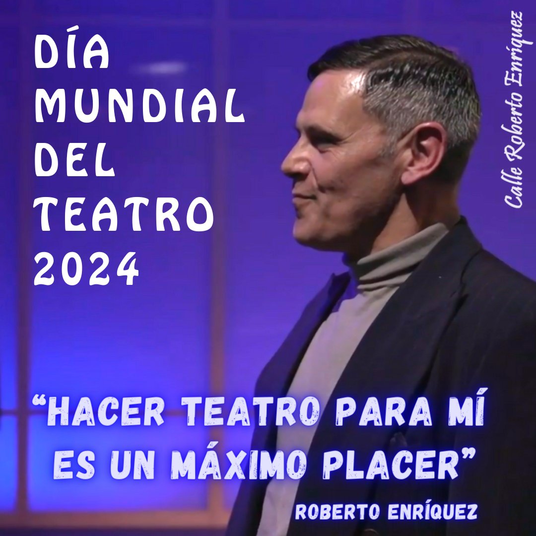 🎭  FELIZ DÍA MUNDIAL DEL TEATRO 🎭  con nuestra admiración sin fin a #ROBERTOENRÍQUEZ, emocionante siempre en un escenario: el máximo placer es VERTE a ti en el teatro, Roberto 😍

#ElPerroDelTeniente (próxima gira) y #Coriolano en el @festivaldemerida

#DíaMundialDelTeatro2024