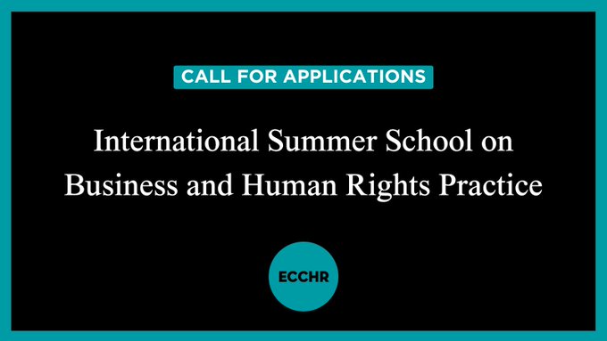 CALL FOR APPLICATIONS (deadline 31 March 2024): ECCHR, @UniFAU and @TilburgLaw invite applications for an international summer school on business and human rights practice in Nuremberg in September 2024. Find all information and draft program here👉ecchr.eu/fileadmin/user…