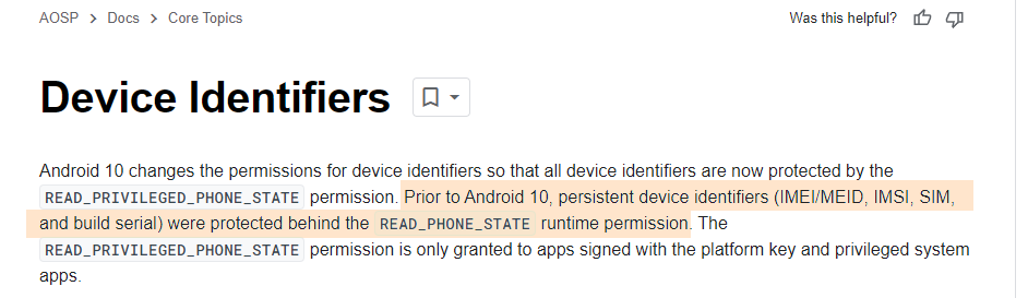 Device Identifiers
