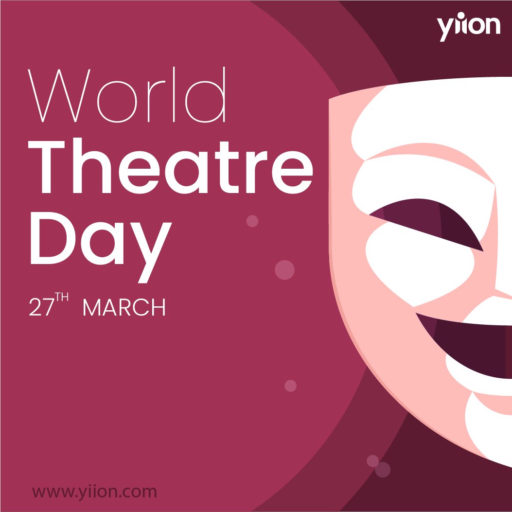 Happy World Theatre Day! Let's celebrate the enchantment of live performance and the captivating stories that unfold on stage.

#WorldTheatreDay #TheatreCelebration #DramaPerformance #ActingPassion #StageArt #TheatreMagic #SpotlightOnTheatre #TheatreCommunity #ArtisticExpression