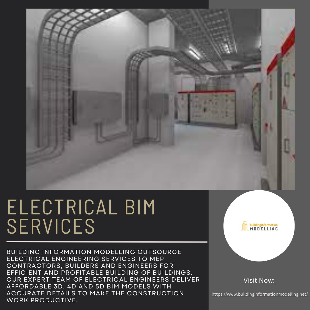 Building Information Modelling is a well-known BIM Engineering Services provider around the world. Our expertise in providing top-quality #ElectricalBIMServices to the client and fulfilling their needs. tinyurl.com/ycxkk65v #electricalbimservices #electricalbimdesignservices