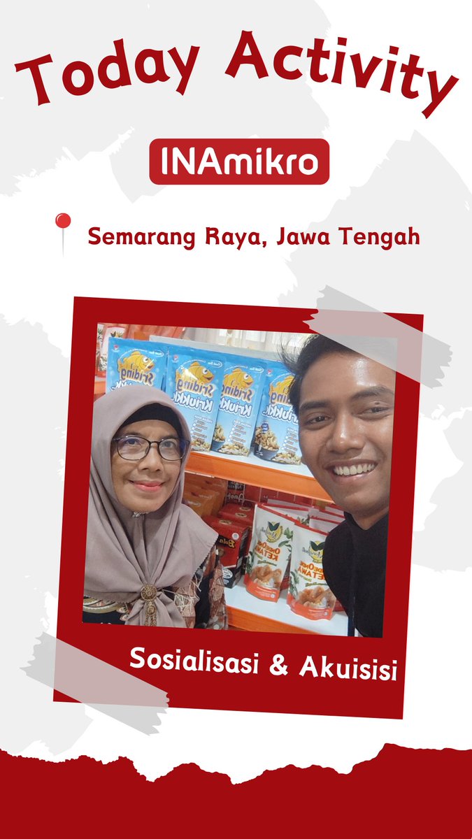 Sosialisasi dan Akuisisi binaan INAmikro hari ini beraksi di Semarang, Jawa Tengah, nih!

Ayo bergabung dan naik kelaskan usahamu!

#INAmikro
#INAmikroApps
#UMKMNaikKelas
#INAmikroJateng
#INAmikroSemarang
#UjungTombakDigitalisasiPasarRakyat