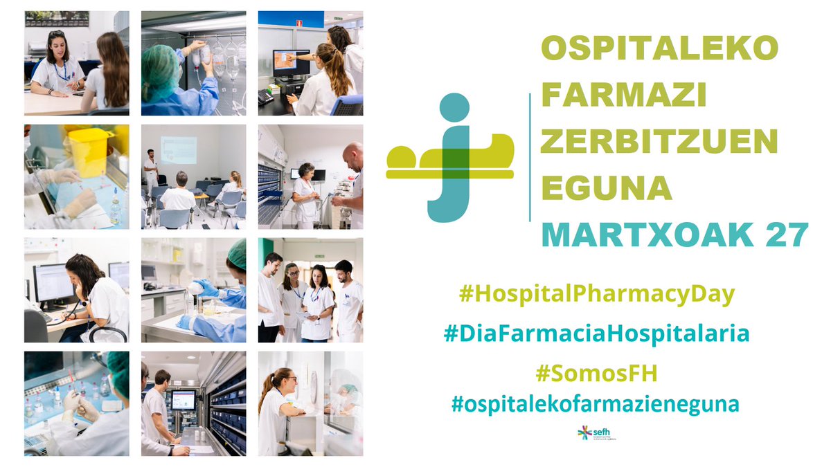 Felicidades a todos los compañer@s que se esfuerzan dia a dia por ofrecer la mejor atención  farmaceutica desde los Servicios de Farmacia Hospitalaria #DiaFarmaciaHospitalaria #SomosFH #ospitalekofarmazienguna #HospitalPharmacyDay