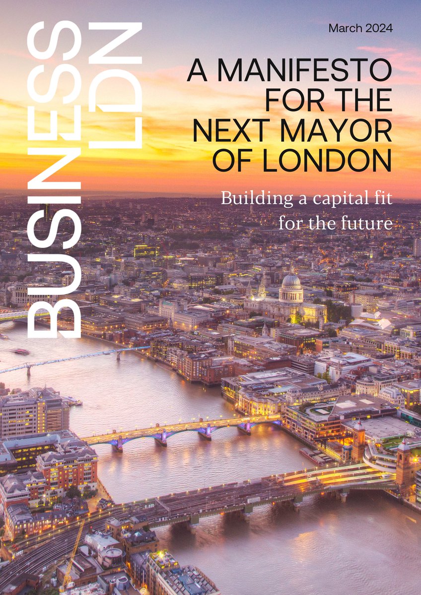 We are launching our manifesto for the next @MayorofLondon today. It sets out how the Mayor should work with business and the Government to help London remain the best city in the world to do business, working with and for the whole UK. Find out more: businessldn.co.uk/sites/default/…