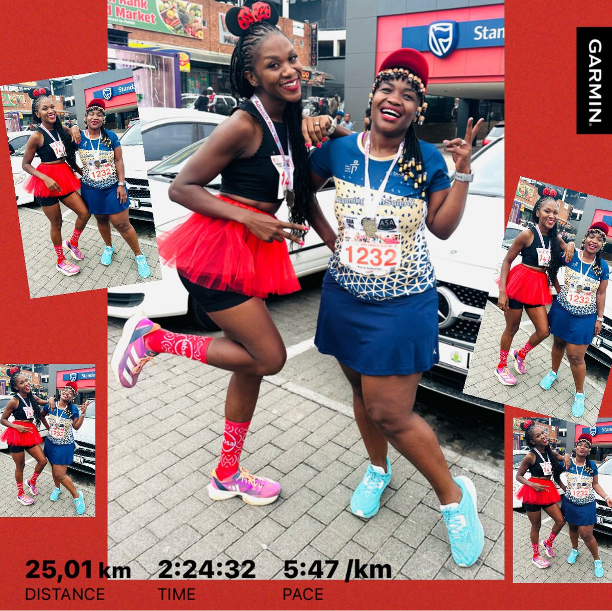 Midweek 25km done ☑️ Shout out to my beautiful and consistent Sis @khensiPetu ❤️👑 #IPaintedMyRun #TrapnLos #RunningWithTumiSole #FitnessGoals #WednesdayMotivation #Goals #SkhindiGangCoaching #FetchYourBody2024