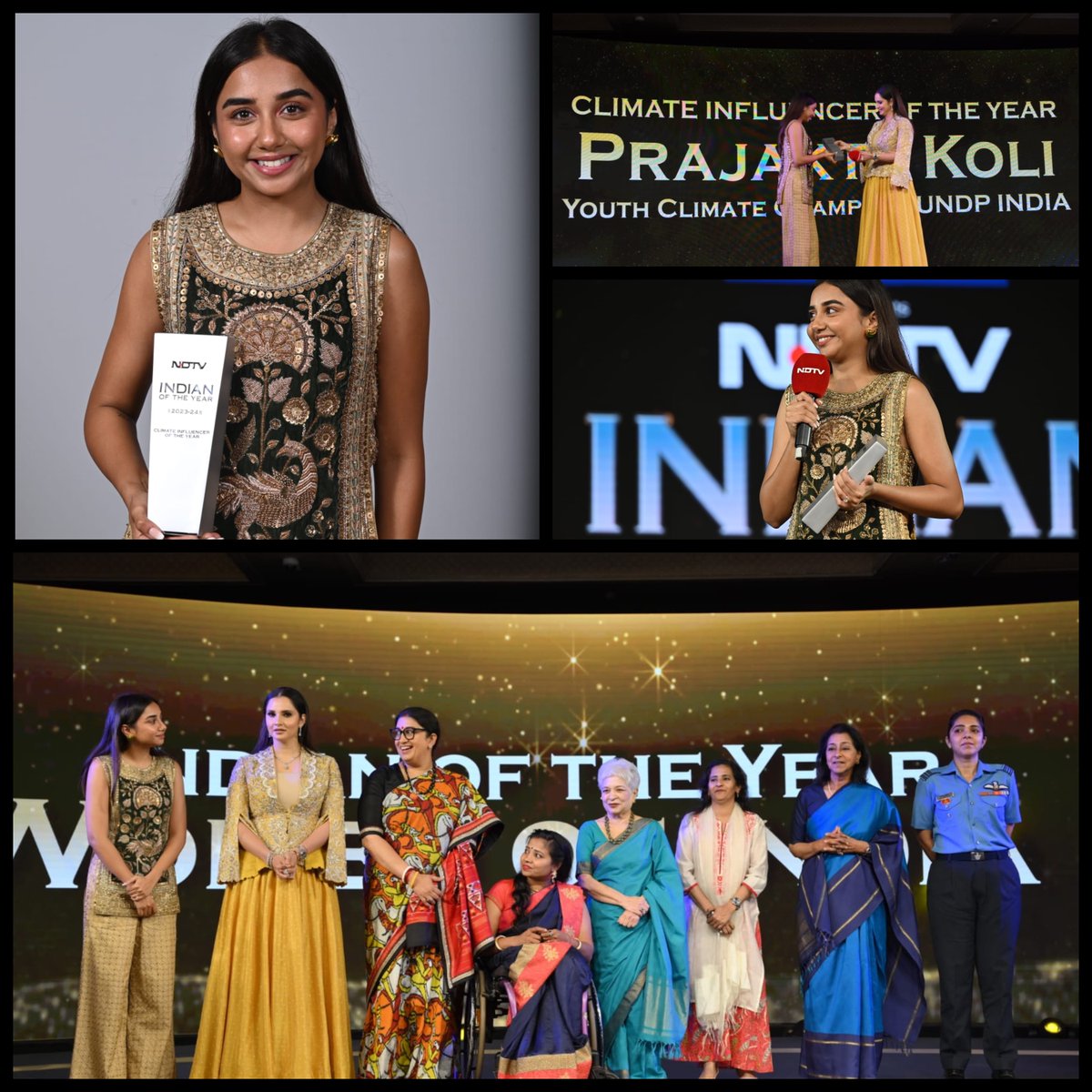 UNDP India (@undp_india) on Twitter photo Inspiring the young generation for #ClimateAction.
Congratulations🎉 to <a href="/UNDP_India/">UNDP India</a> Youth Climate Champion <a href="/iamMostlySane/">Prajakta Koli</a> for being awarded Climate Influencer of the Year at <a href="/ndtv/">NDTV</a>'s Indian of the Year Awards🏆!
We look forward to continue working together #ForPeopleForPlanet. Inspiring the young generation for #ClimateAction.
Congratulations🎉 to <a href="/UNDP_India/">UNDP India</a> Youth Climate Champion <a href="/iamMostlySane/">Prajakta Koli</a> for being awarded Climate Influencer of the Year at <a href="/ndtv/">NDTV</a>'s Indian of the Year Awards🏆!
We look forward to continue working together #ForPeopleForPlanet.