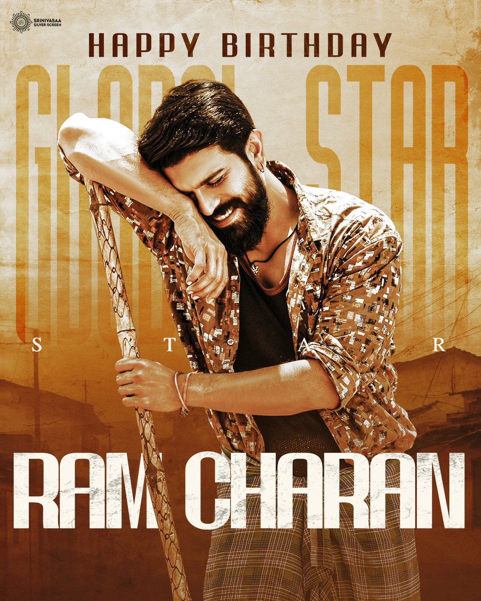 Wishing Happy Birthday to GLOBAL STAR @AlwaysRamCharan garu🔥✨ May your special day be filled with joy, laughter, and unforgettable moments❤️ #HBDRamCharan #RamCharan