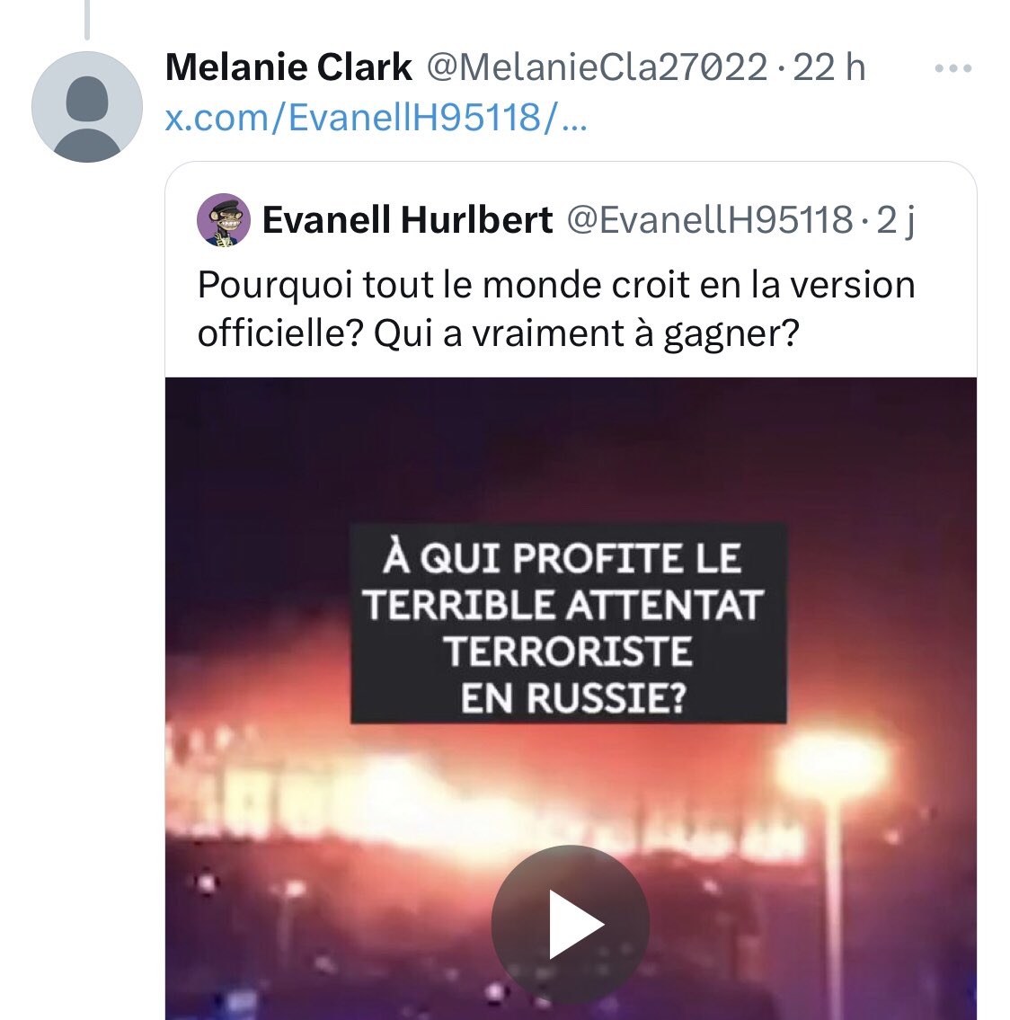 À quoi ressemble un réseau de bot russe sur X ? L’attentat de Moscou en a semble-t-il réveillé un bon paquet, laissez-moi donc vous présenter mon amie “Melanie Clark”, rencontrée au hasard d’une séance de scrolling. Cas d’école de dissémination inauthentique coordonnée (1/14)