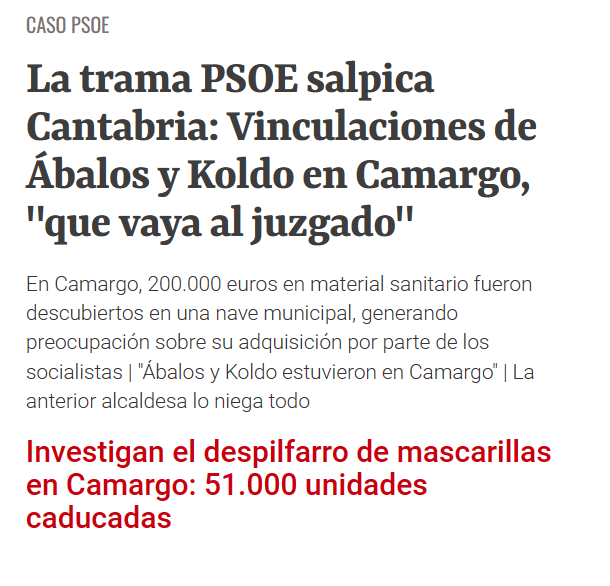 Ábalos fue a Cantabria, acompañado de Koldo para hacer negocios... Y dice que él no sabía
"José Luis Ábalos realizó una visita institucional a Camargo junto a su asesor, lo que plantea interrogantes sobre si este material fue adquirido durante esa visita y bajo qué condiciones."