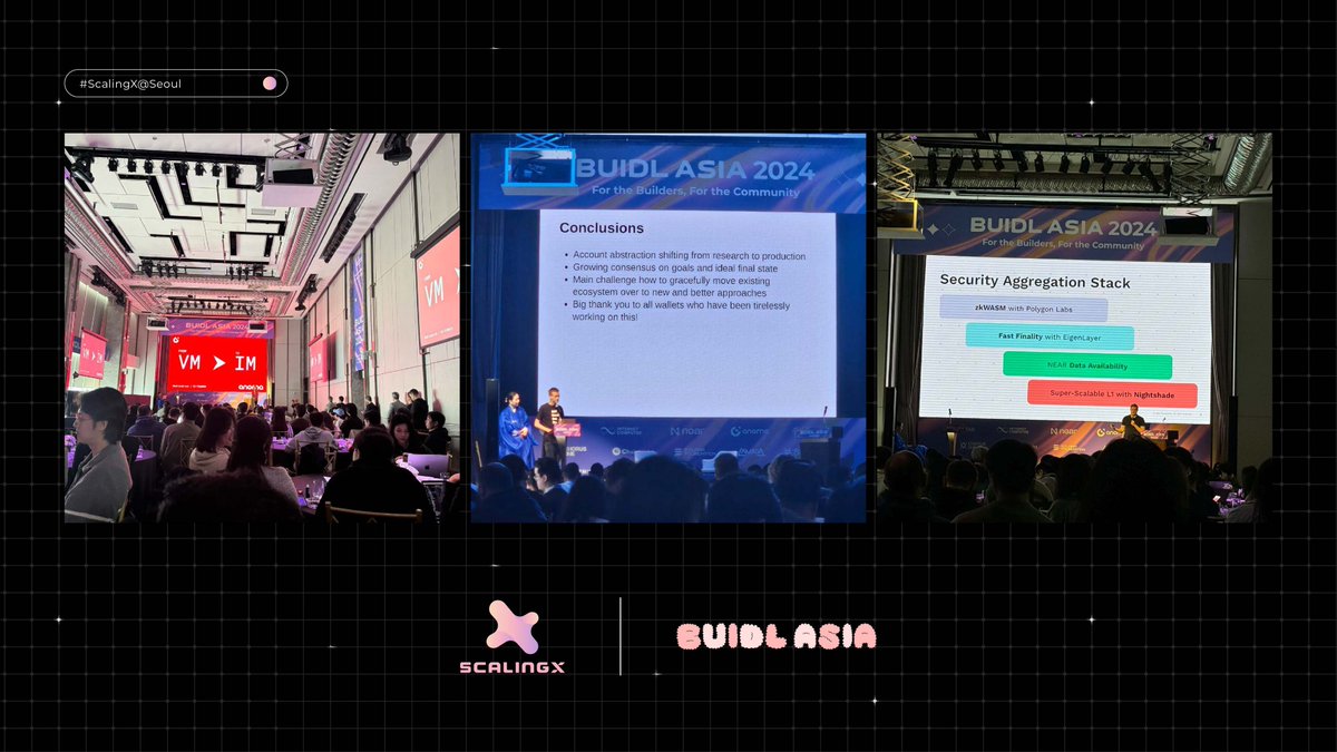 #ScalingXatSeoul Our team is diving into the pulse of #BUIDLAsia 🇰🇷 With a bustling crowd & an agenda full of insights on unlocking Web3's potential with a stellar lineup of industry experts 🔥 Swing by, say hi & let's make Day 2 even better 👋