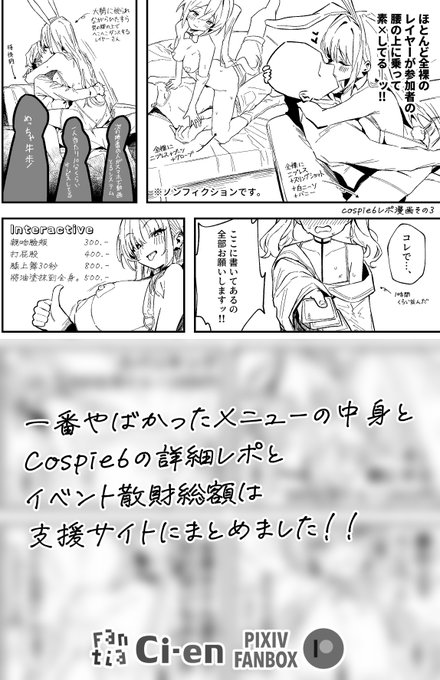 台湾のCOSPIEという18禁コスプレイベントでスリングショットニプレスバニーのお姉さんに【親吻臉頬】と【打屁股】と【膝上舞30秒】と【將油塗抹到全身】をしてもらったレポ漫画と詳細レポを支援サイトにあげました※ノンフィクション 