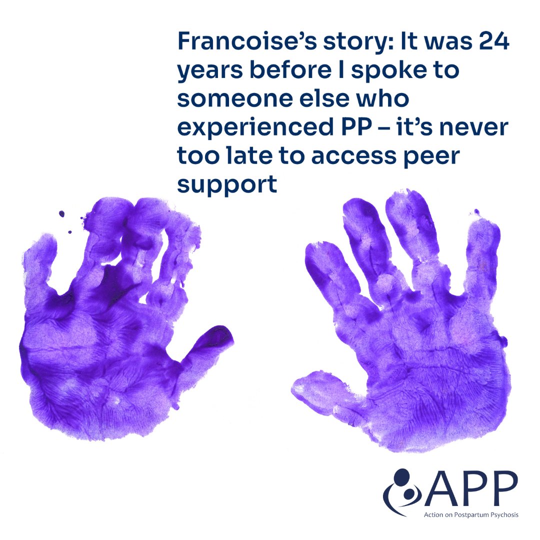 'Don’t hesitate to find your community. It really has helped to change my life.' Thank you to Francoise for sharing your postpartum psychosis story: app-network.org/ourstories/sto… #PeerSupport #PostpartumPsychosis