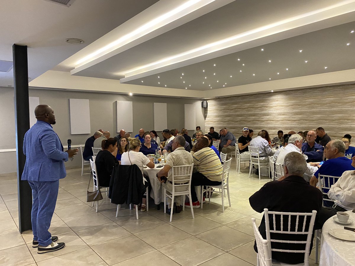 SollyMsimanga's tweet photo. This morning I addressed the business community of Edenvale at a wonderful breakfast event. 

These individuals are excited about the future of South Africa and are even more excited to ensure that there is a future for this country. 

We must all band together so that we can RESCUE Gauteng and RESCUE South Africa!

#rescuegauteng #SollyForPremier #VoteDA #RescueSA