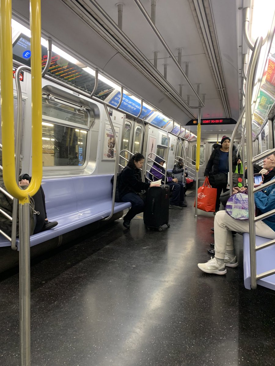 On left - NY Subway 1985;  On right NY Subway yesterday.  Imagine what can be achieved if we invest in mass transit.